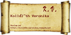 Kolláth Veronika névjegykártya